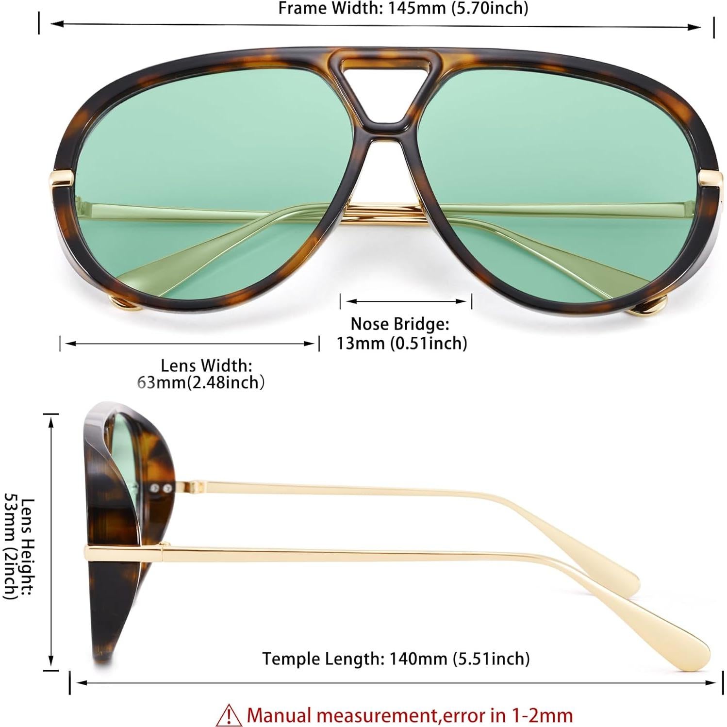 Gafas de sol aviador retro DYSAKER UV400 para hombres y mujeres