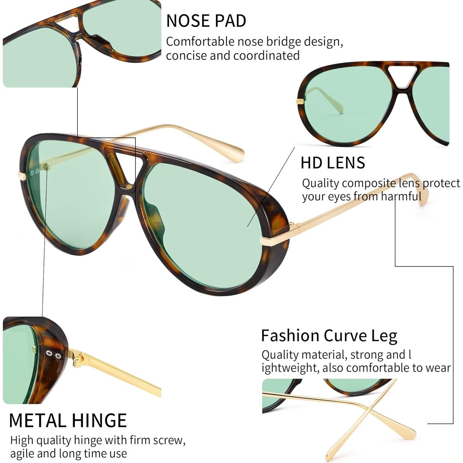 Gafas de sol aviador retro DYSAKER UV400 para hombres y mujeres