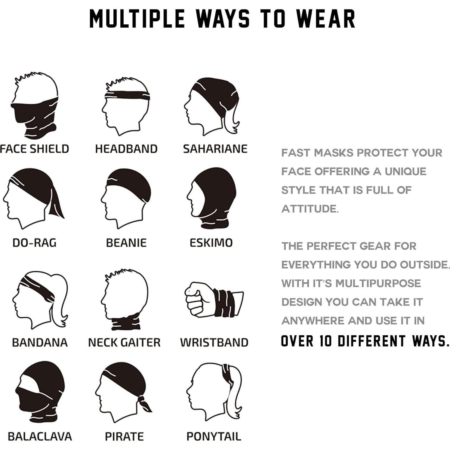 Gaiter Tubular Multicolor Unisex - Protección Facial Rápida