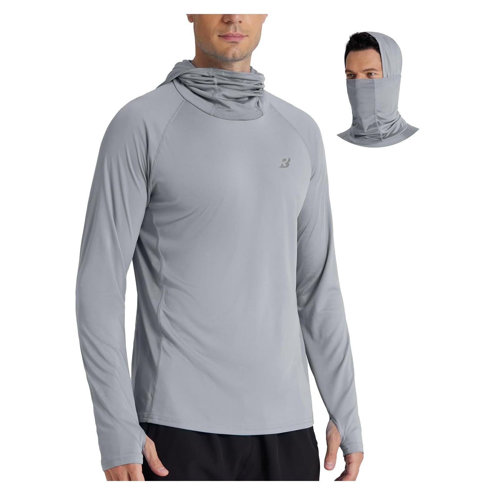 Camisa de Pesca con Capucha UPF 50+ Roadbox Hombre Gris Grande