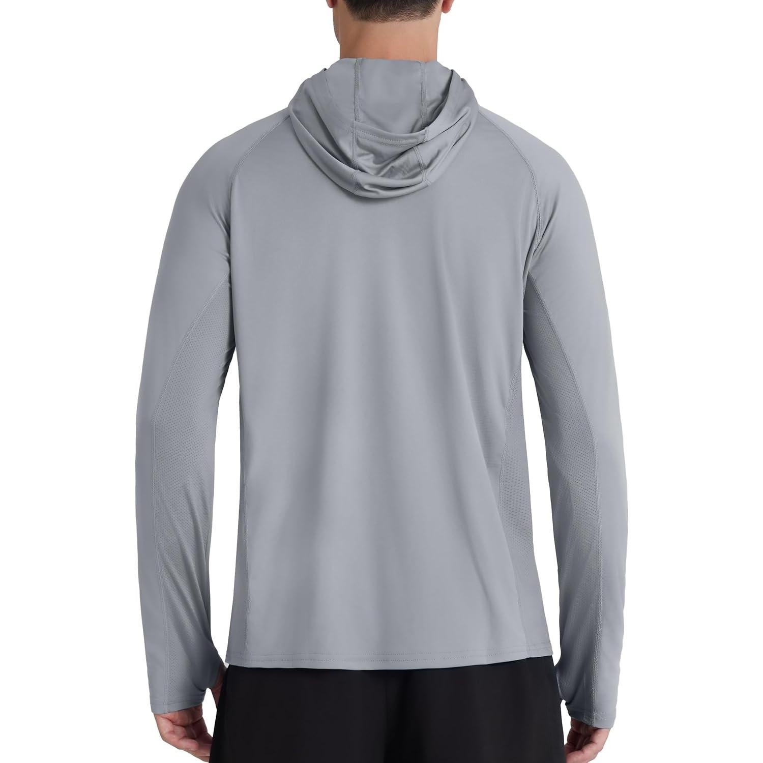 Camisa de Pesca con Capucha UPF 50+ Roadbox Hombre Gris Grande