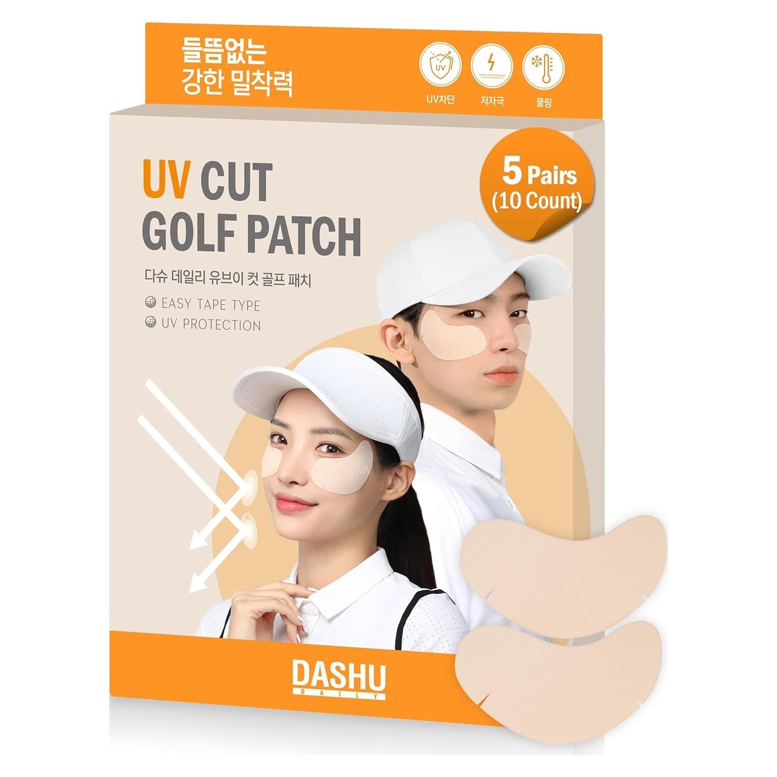 Parches Solares DASHU para Hombre - 5 Pares de Gel Refrescante