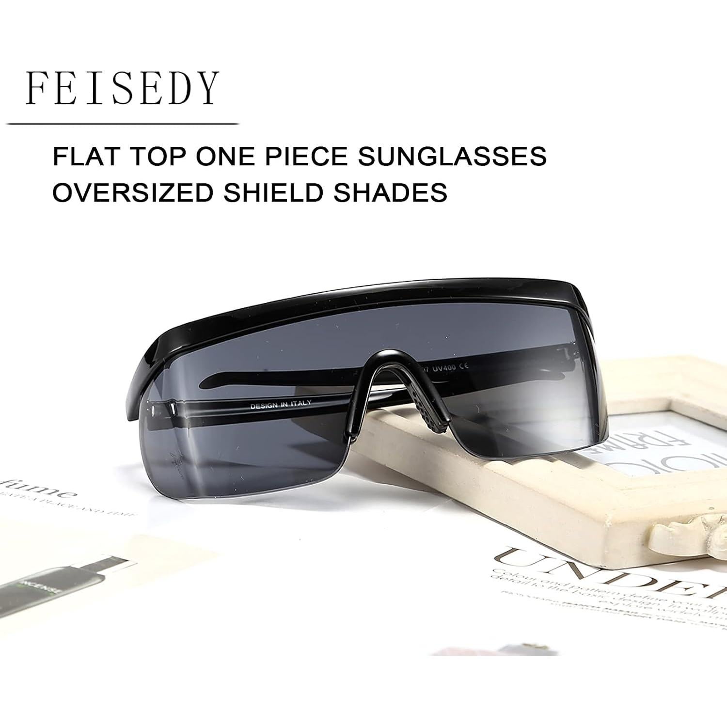 Gafas de Sol Deportivas FEISEDY B2522 Espejo 56mm para Hombres y Mujeres