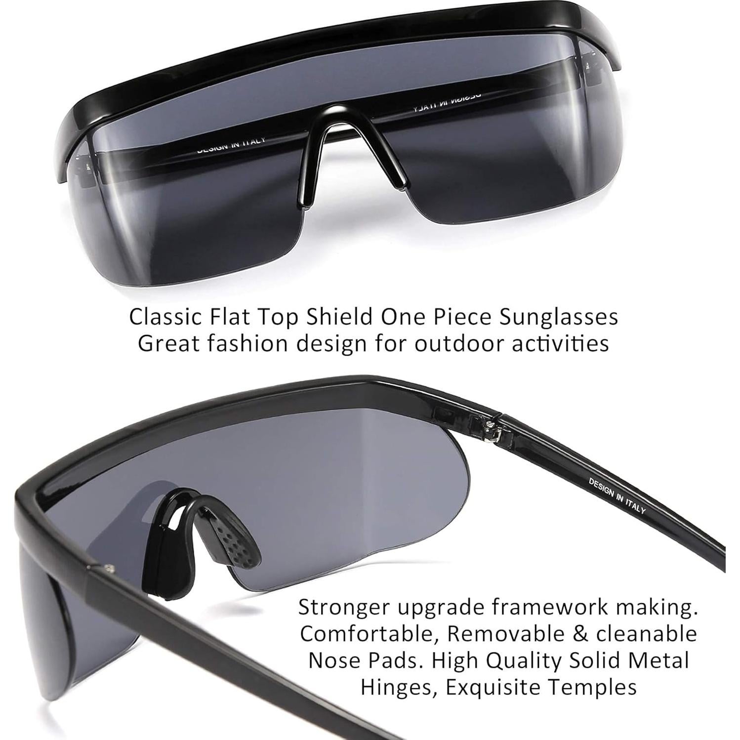 Gafas de Sol Deportivas FEISEDY B2522 Espejo 56mm para Hombres y Mujeres