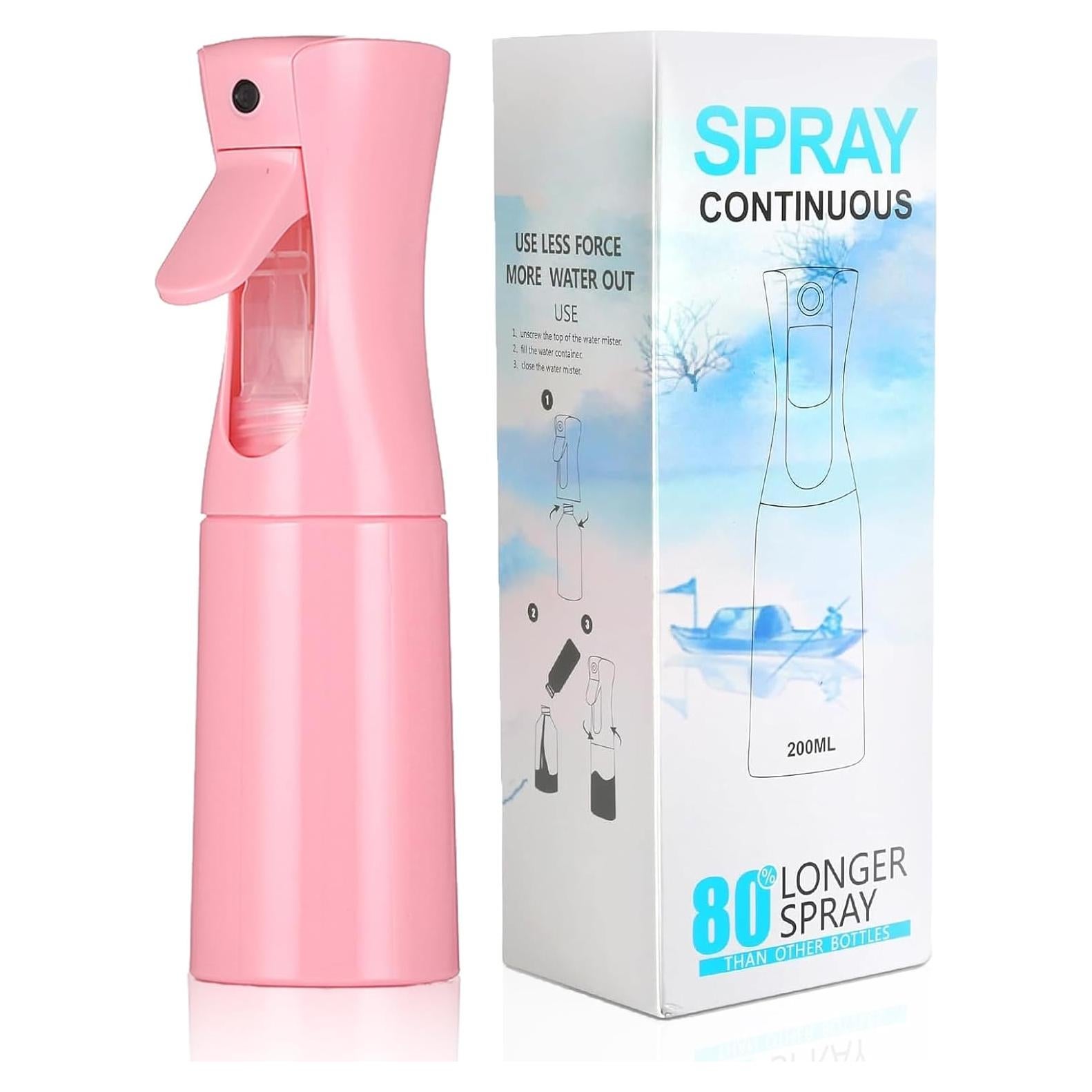 Botella de Spray Hzyxgs 200ml Rosa para Cabello y Limpieza