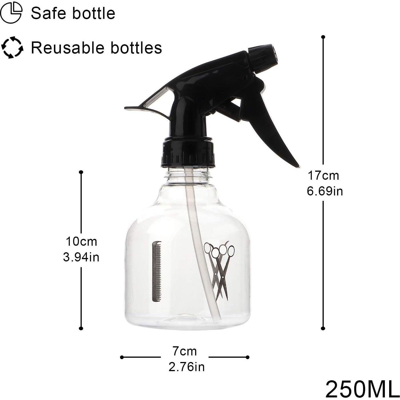 Botellas de Spray de Agua Katfort 250ml 2 Pack Reutilizables