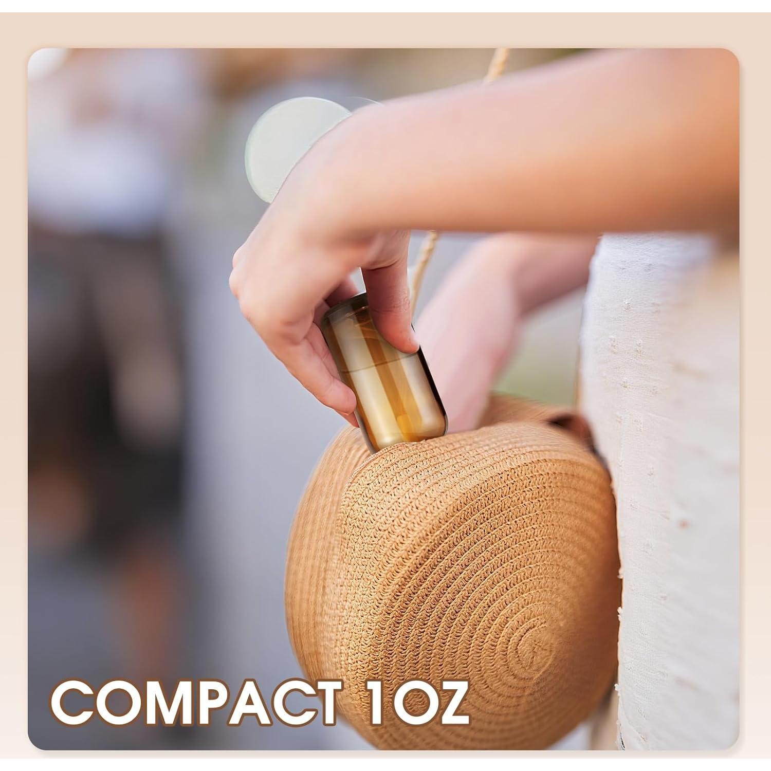 Paquete de 4 botellas de spray de vidrio ámbar 30ml Showvigor