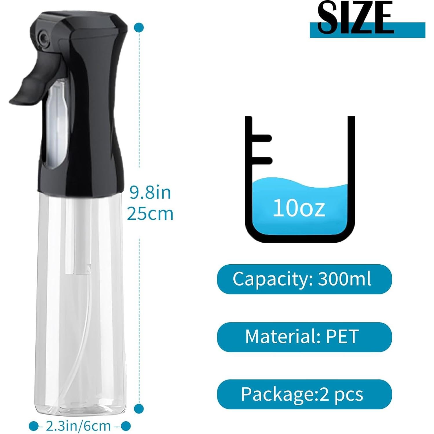 Botella de Spray Continua THINTON 300ml - 2 Pcs para Jardinería