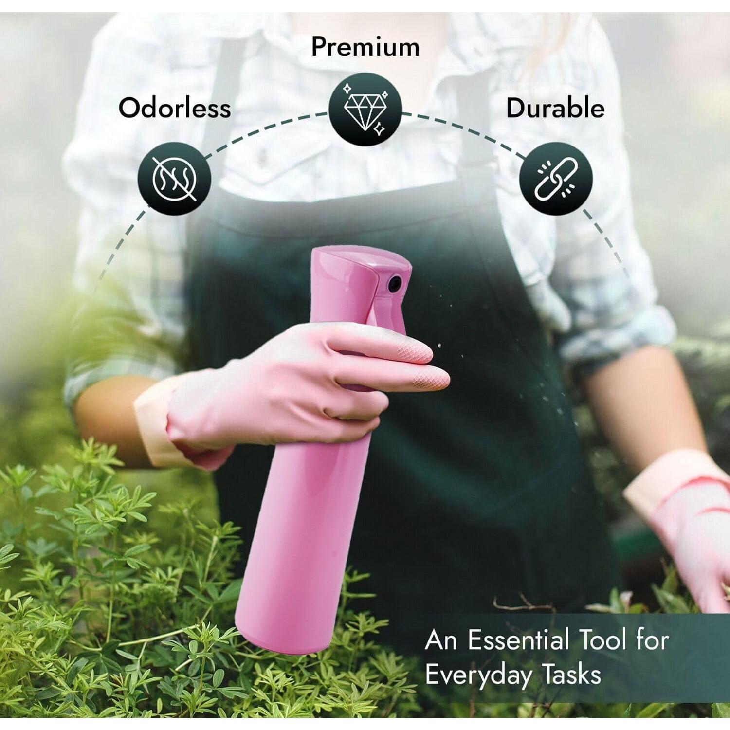 Botella Spray Continuo VIGOR PATH 300ml Rosa - Pulverizador Versátil