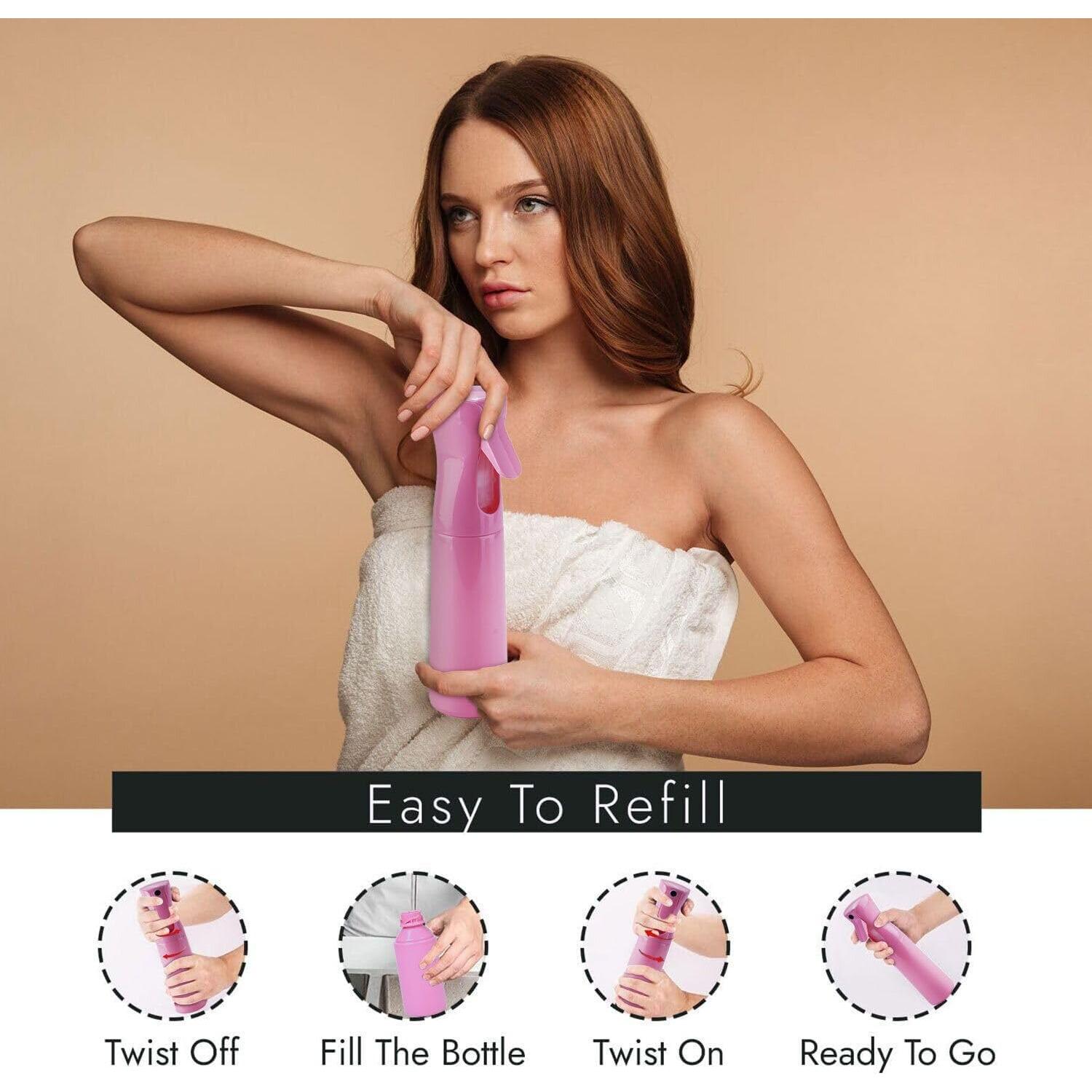 Botella Spray Continuo VIGOR PATH 300ml Rosa - Pulverizador Versátil