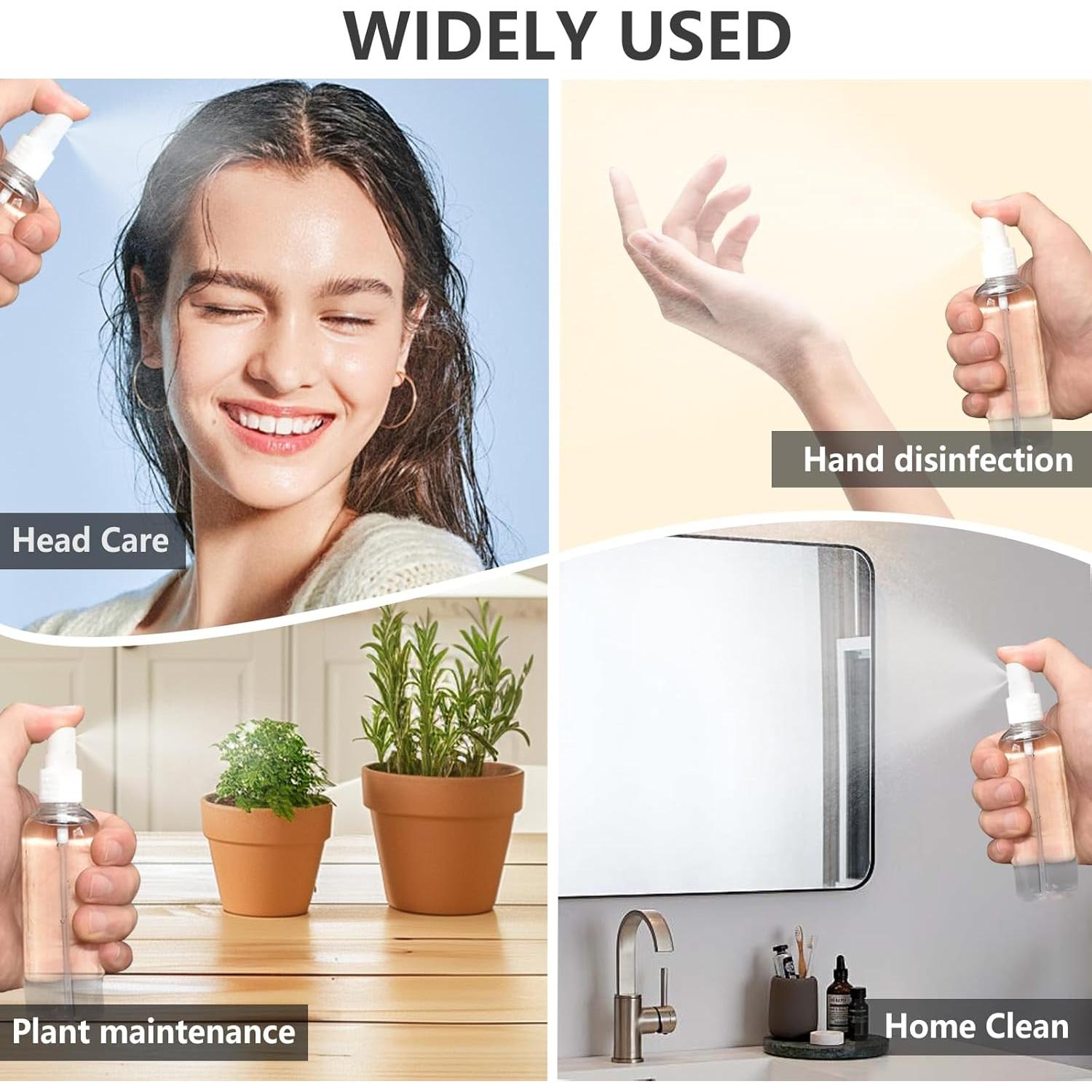 Paquete de 4 Botellas de Spray 120ml DTDNZKN Recargables