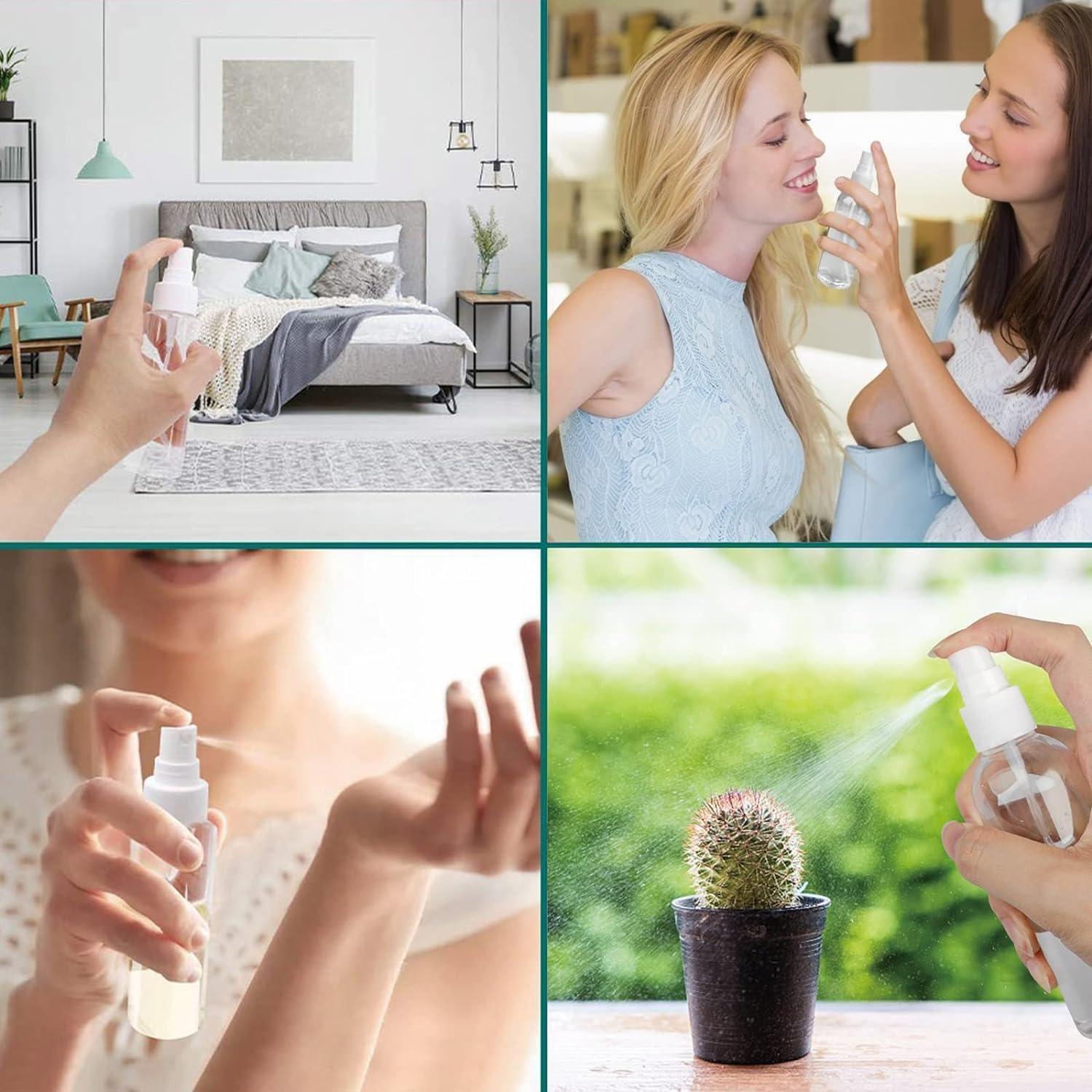 100 Botellas de Spray Reutilizables AODESTINY 30ml Plástico