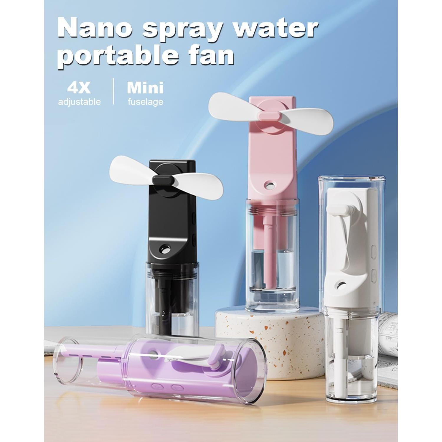 Ventilador Mini de Mano Smarich con Nebulizador Recargable