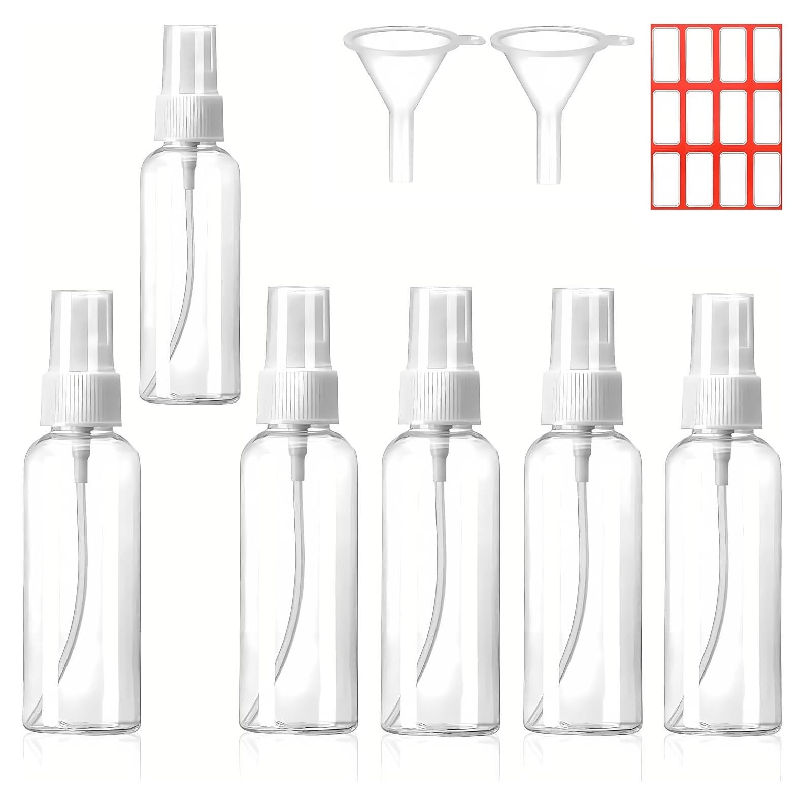 Set de 6 Botellas de Spray Dhrbsx 50ml Transparentes Recargables