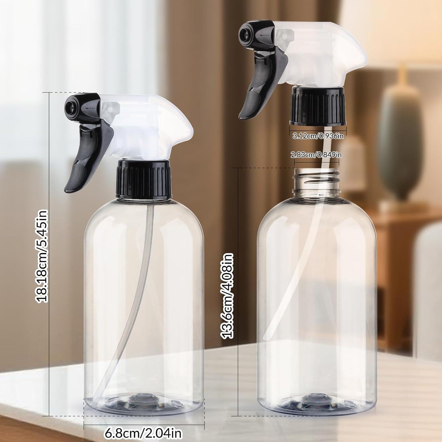 Botellas de Spray KREMORV 300ml Ajustable Libre BPA - 2 Piezas