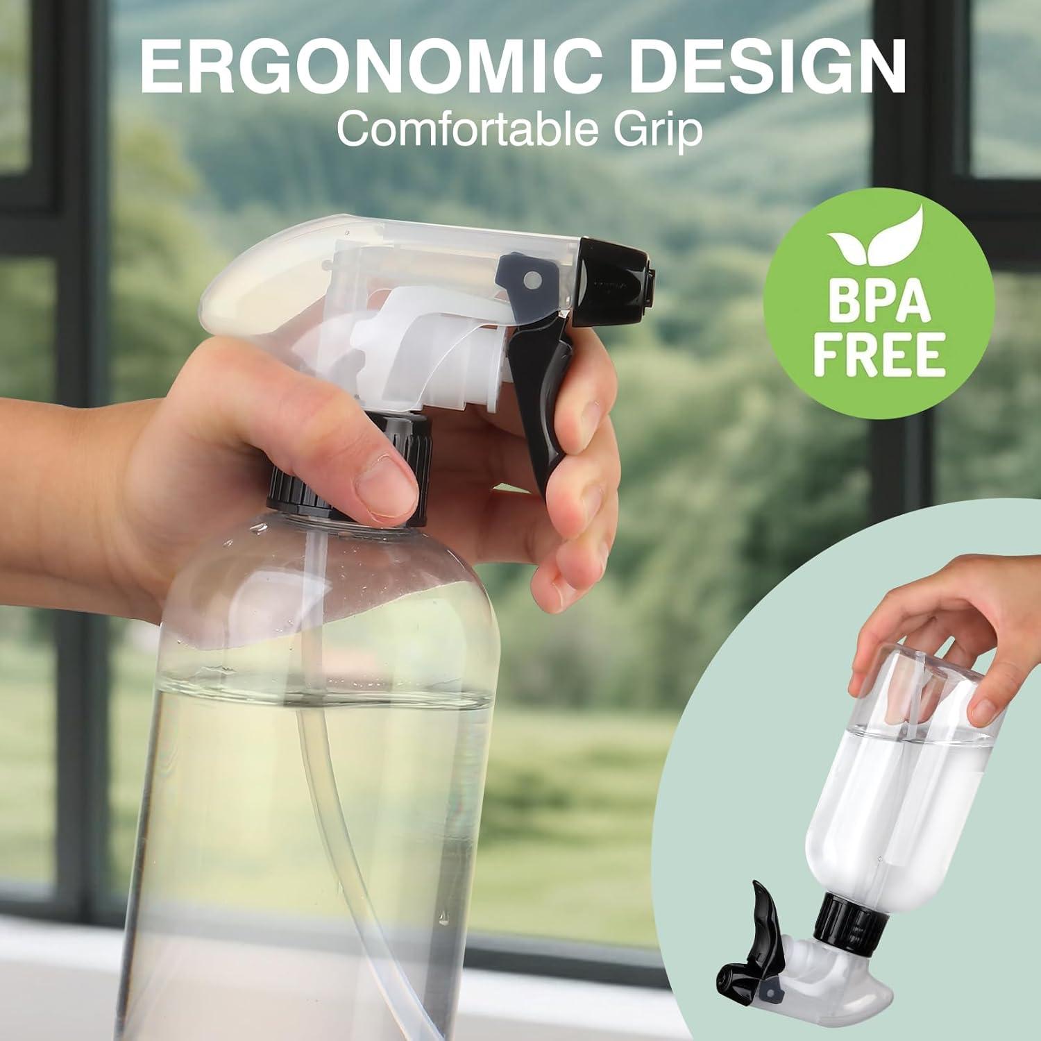 Botellas de Spray KREMORV 300ml Ajustable Libre BPA - 2 Piezas