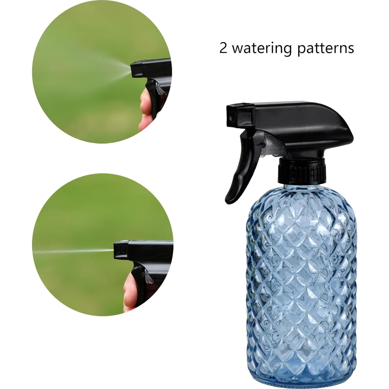 Regadera de Vidrio Hzxcuim 355ml con Tapa de Plástico Negro