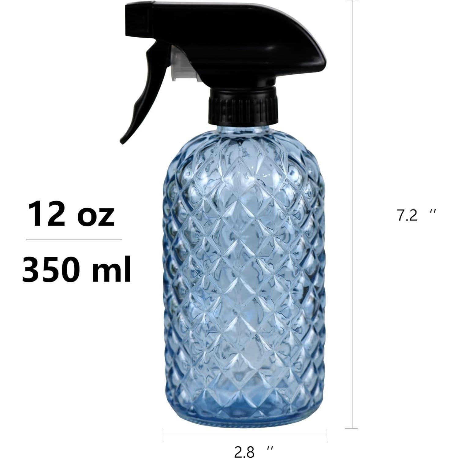 Regadera de Vidrio Hzxcuim 355ml con Tapa de Plástico Negro