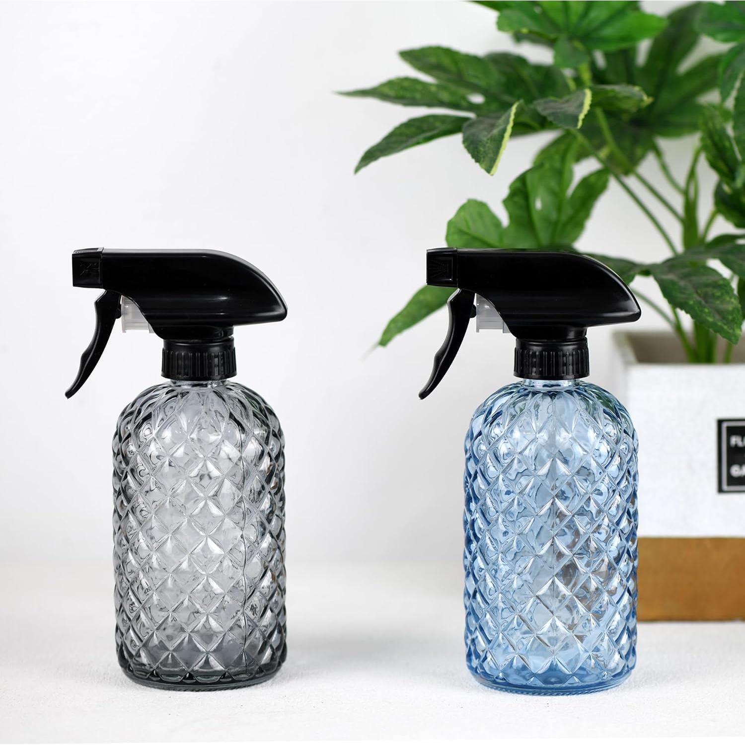 Regadera de Vidrio Hzxcuim 355ml con Tapa de Plástico Negro