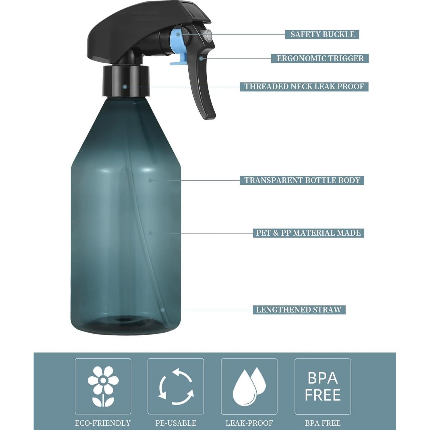 Botella de Spray para Plantas Driew 300ml Azul Claro - 6 Piezas