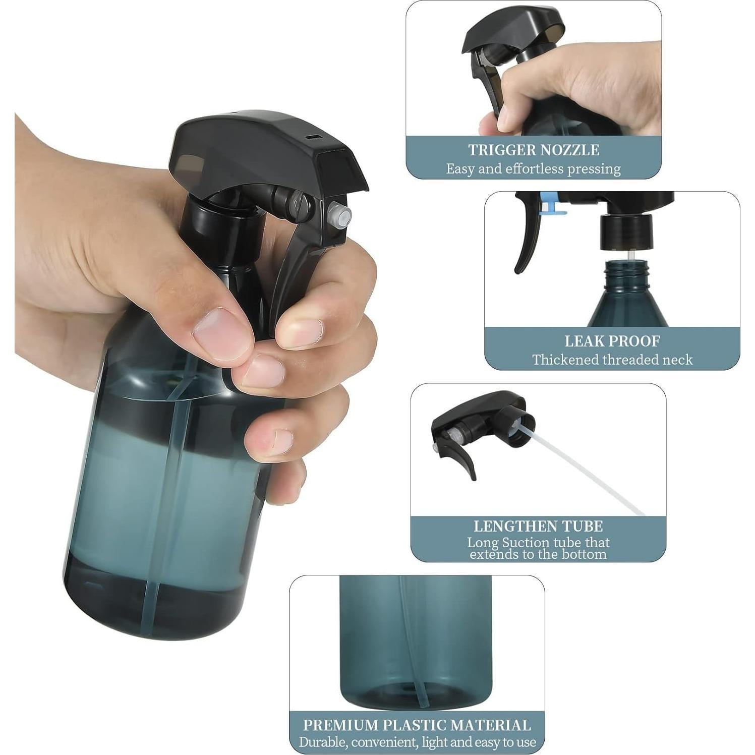 Botella de Spray para Plantas Driew 300ml Azul Claro - 6 Piezas