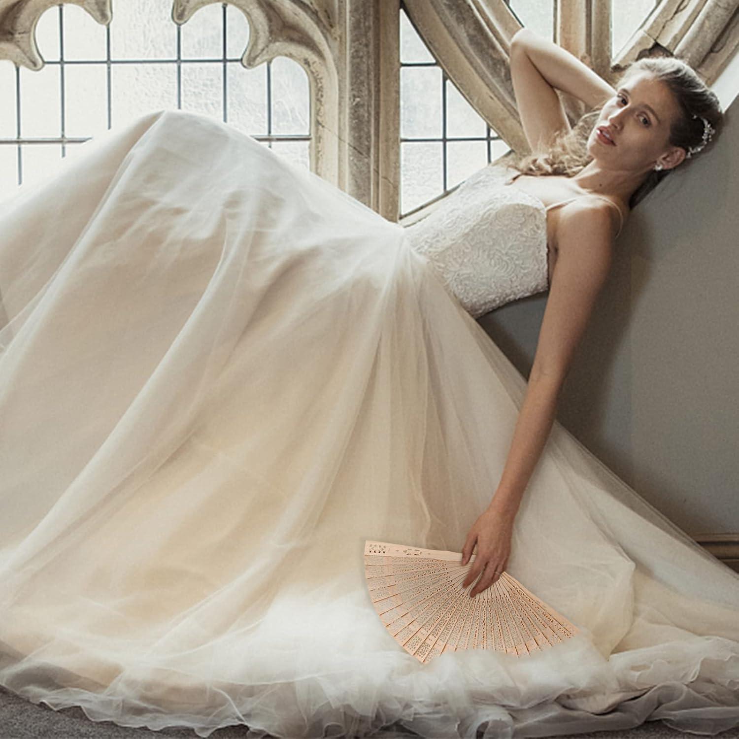 Abanicos de Madera Plegables ZOOFOX 25 Piezas 19.81 cm