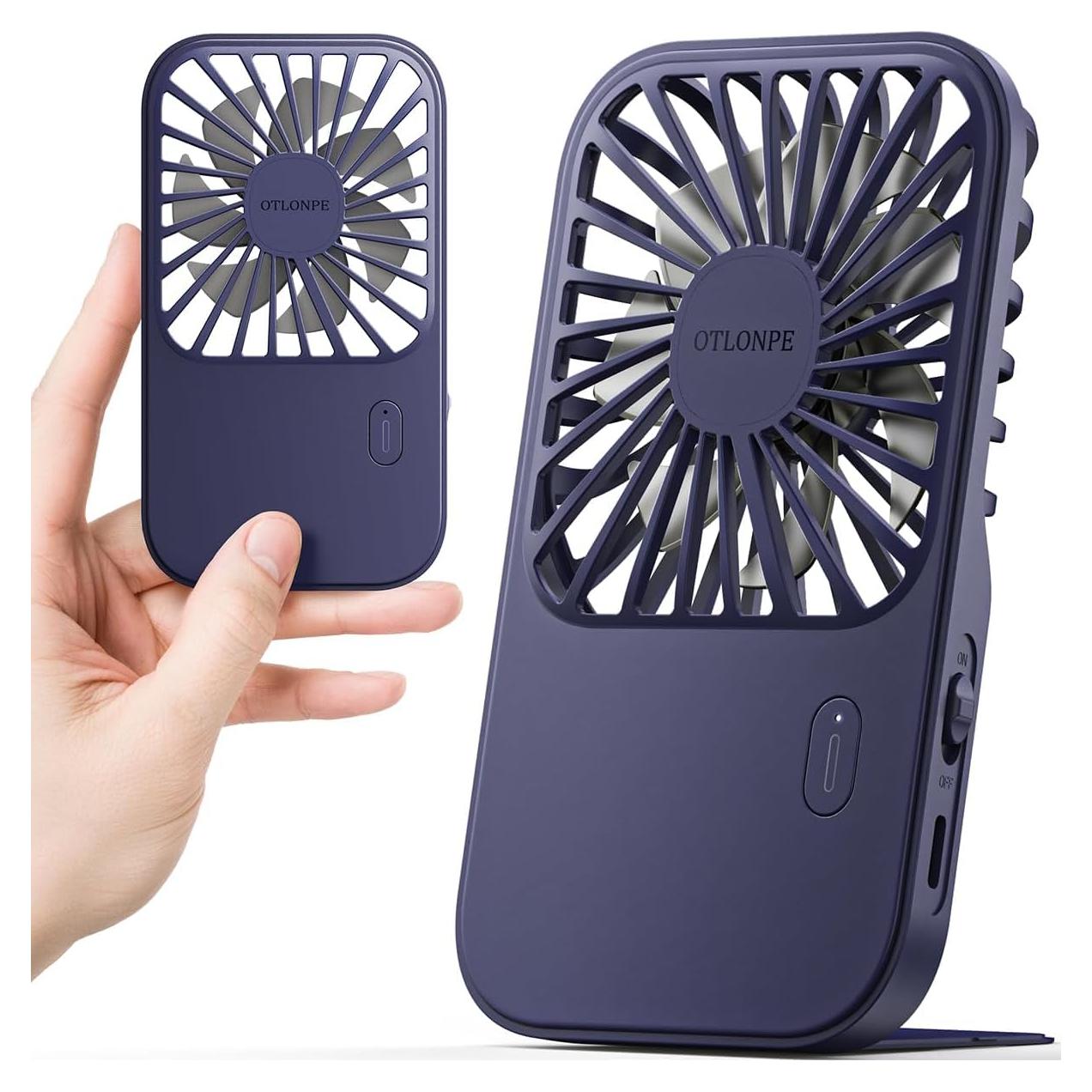 Ventilador de Mano Portátil Otlonpe S-F30 Recargable 3 Velocidades Azul