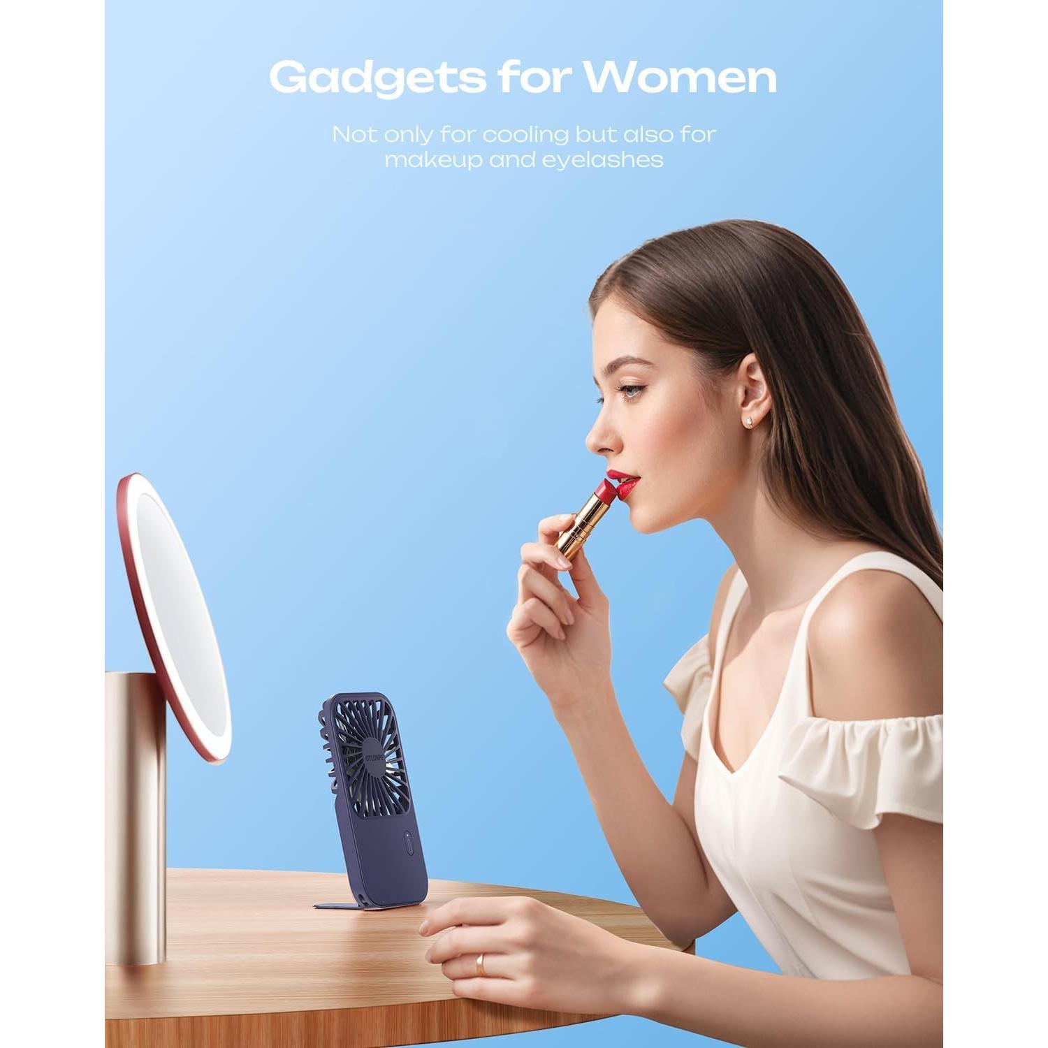 Ventilador de Mano Portátil Otlonpe S-F30 Recargable 3 Velocidades Azul