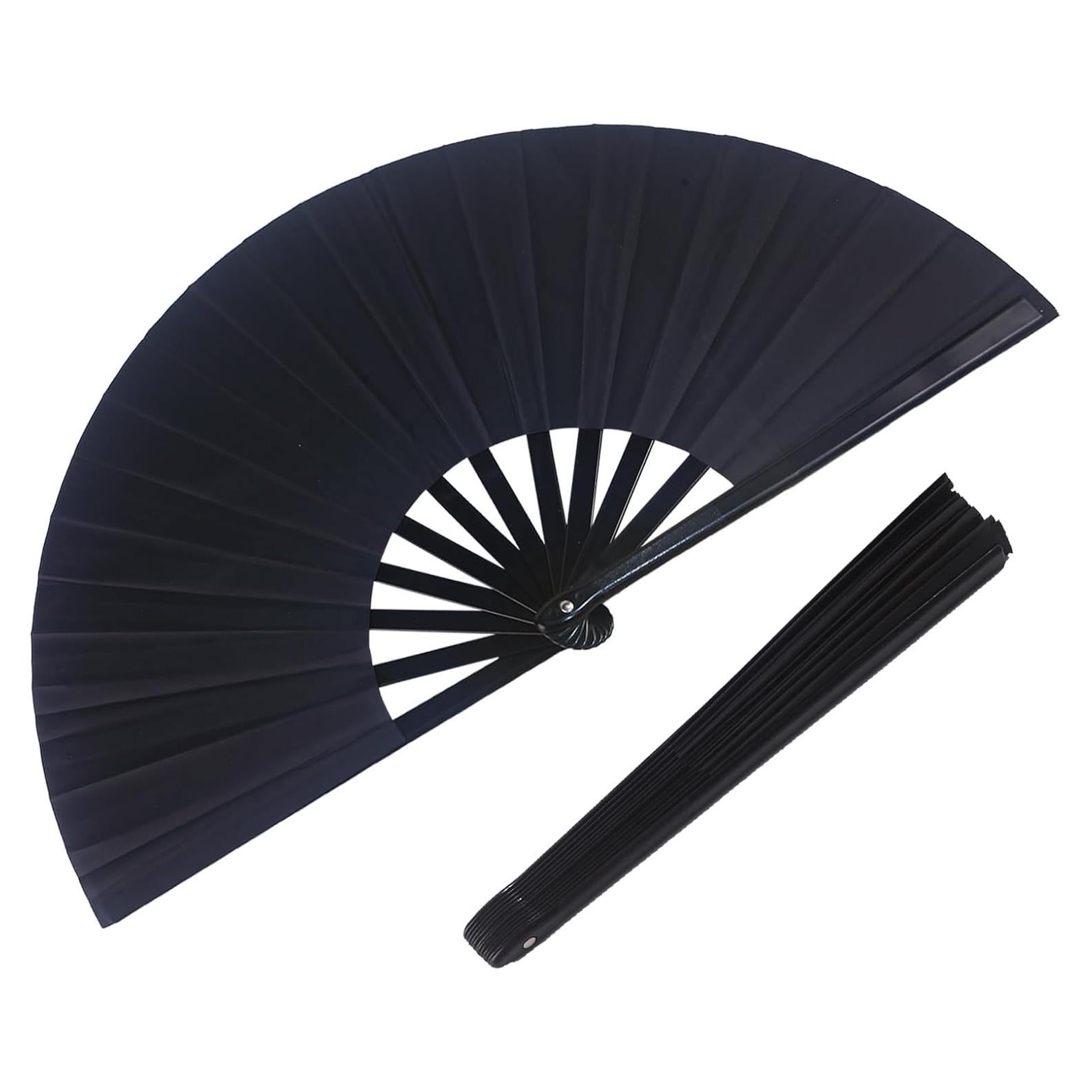 Ventilador Plegable Portátil NOIMTTY Negro para Raves y Baile