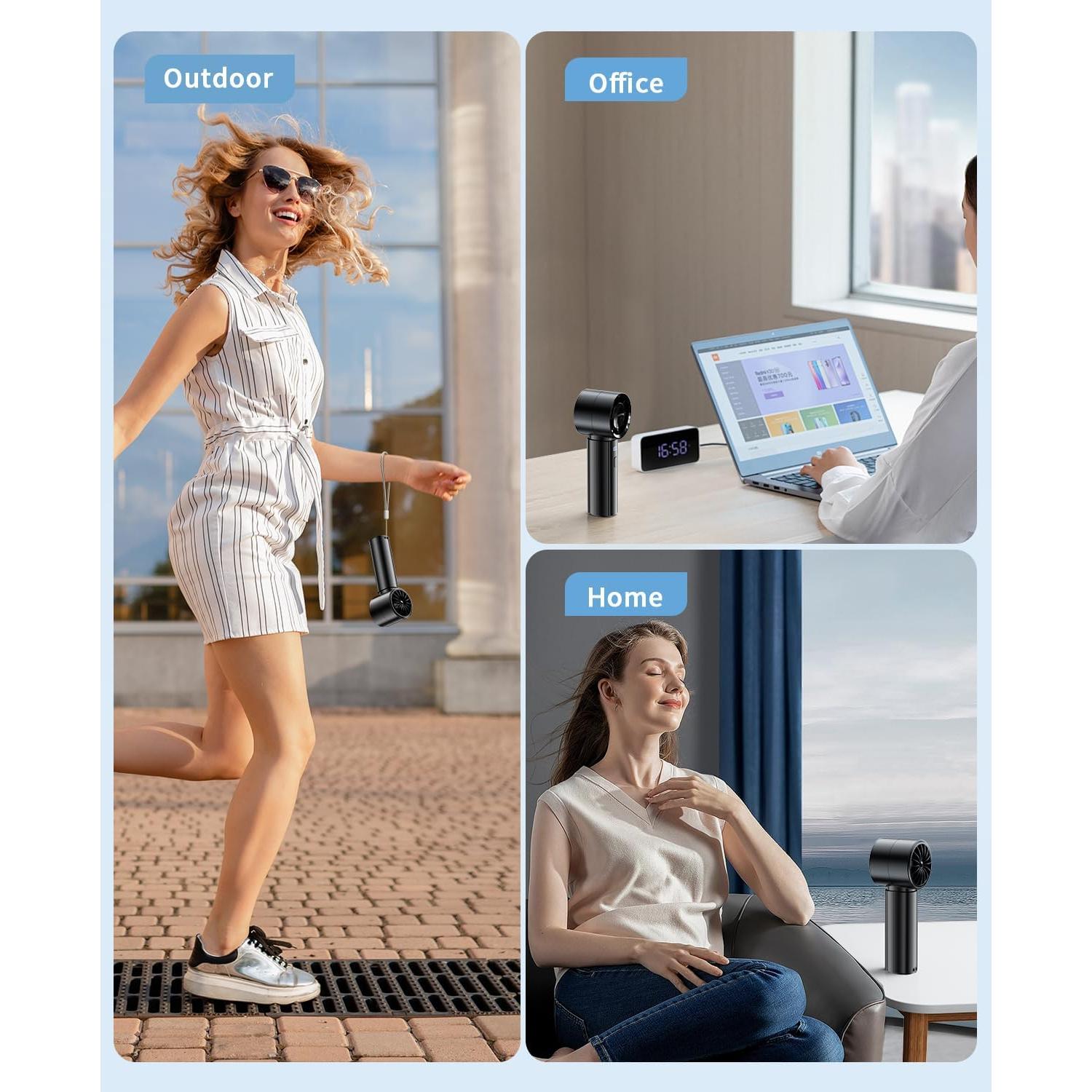 Ventilador Portátil de Mano coldSky YF09, Batería 4000mAh, 5 Velocidades