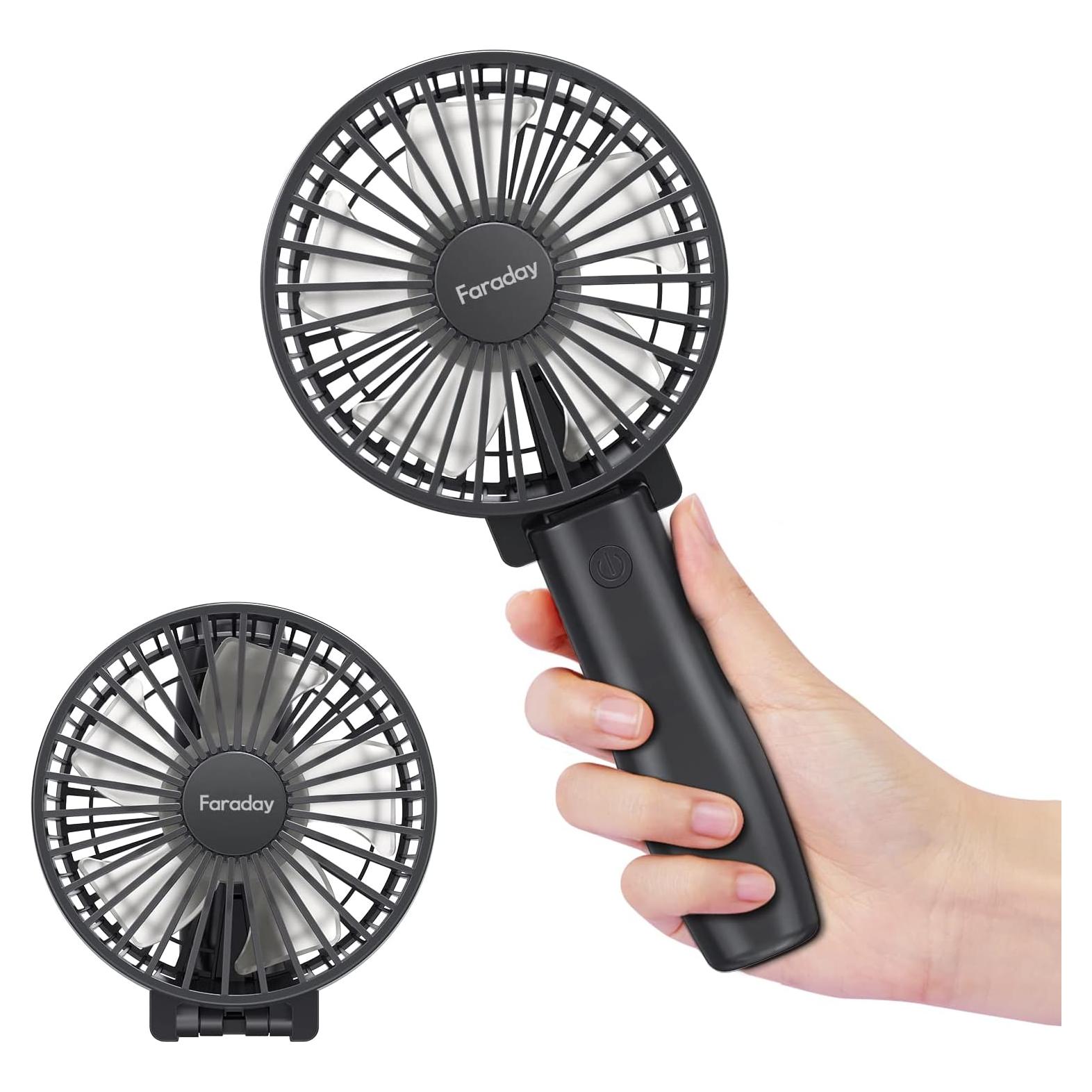 Ventilador de Mano Portátil FARADAY 4800mAh 3 Velocidades Negro