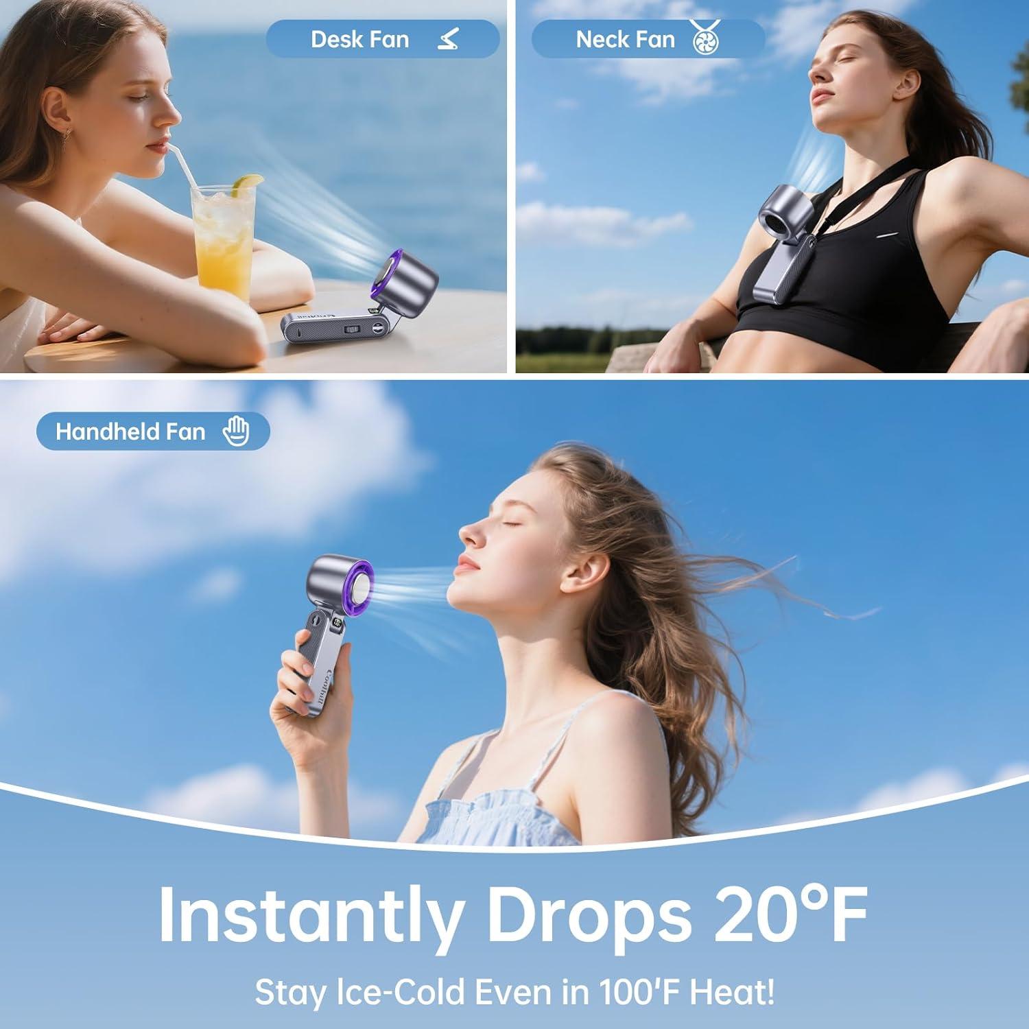 Ventilador Portátil Coolhill CH-GR-M319 100 Velocidades 5500mAh