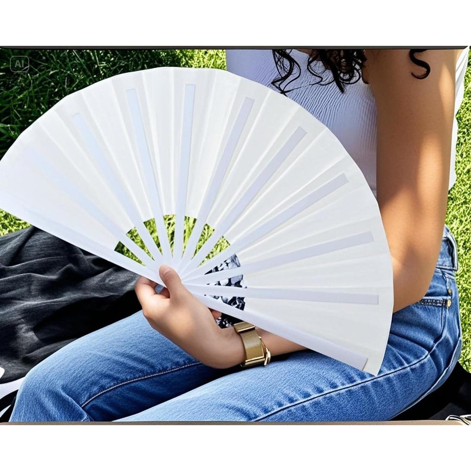 Ventiladores Popping de Baile en Línea 2pcs Verde+Morado