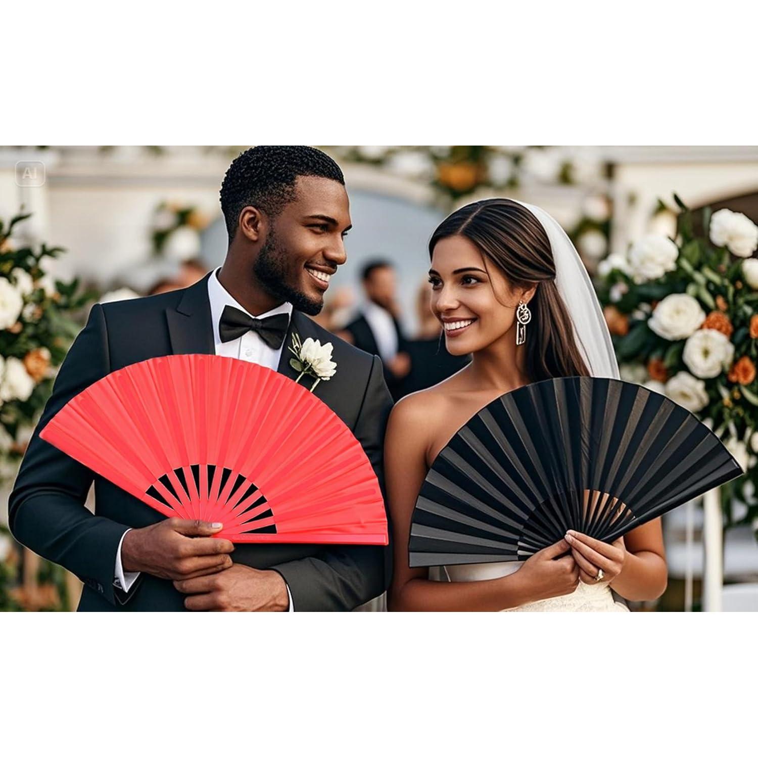 Ventiladores Popping de Baile en Línea 2pcs Verde+Morado