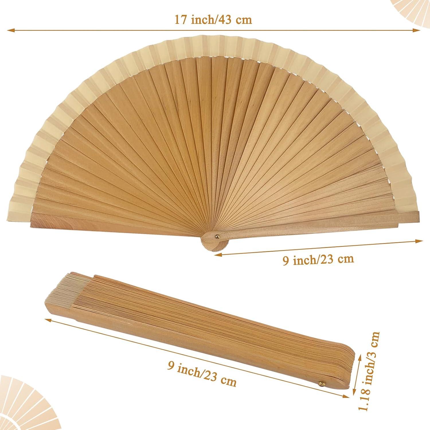 Abanico Plegable de Bambú YOLCAR 23cm - Decorativo y Práctico