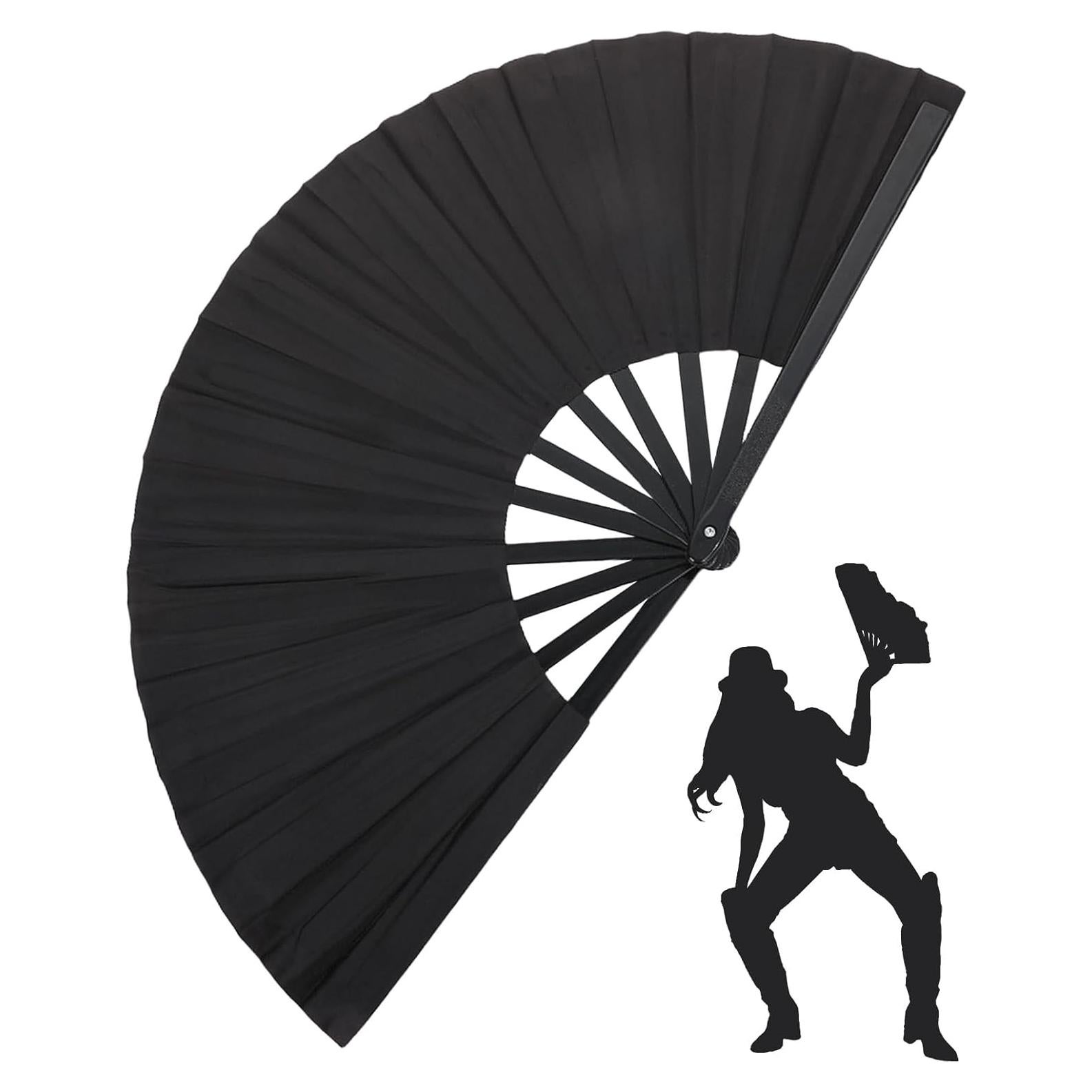 Abanico Plegable Grande Yunaeduo 63.5 cm para Baile Ruidoso