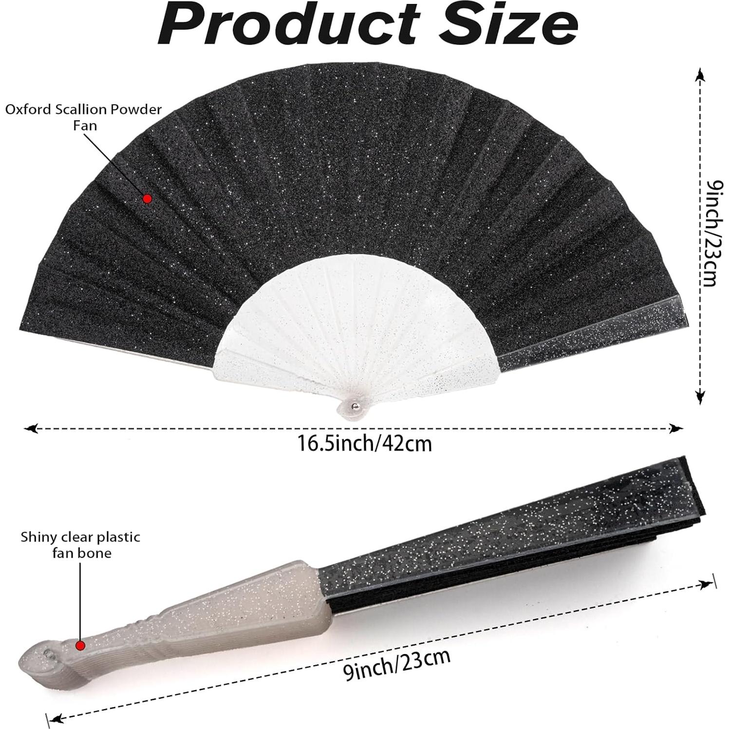 Paquete de 24 Ventiladores de Mano Brillantes SiissaPeksid