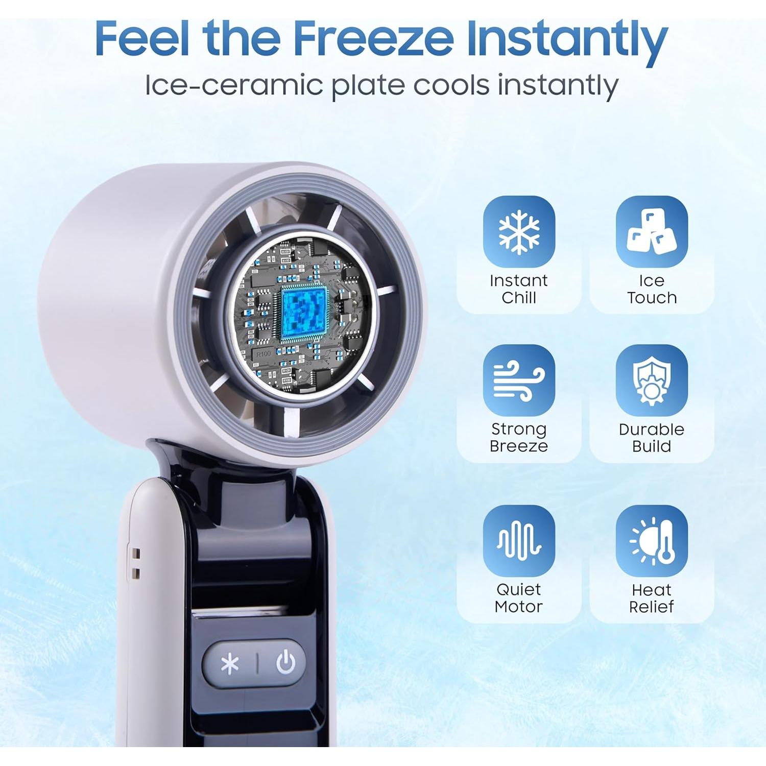 Ventilador de Mano GlaciAir GLCR01 Mini Recargable 15000RPM