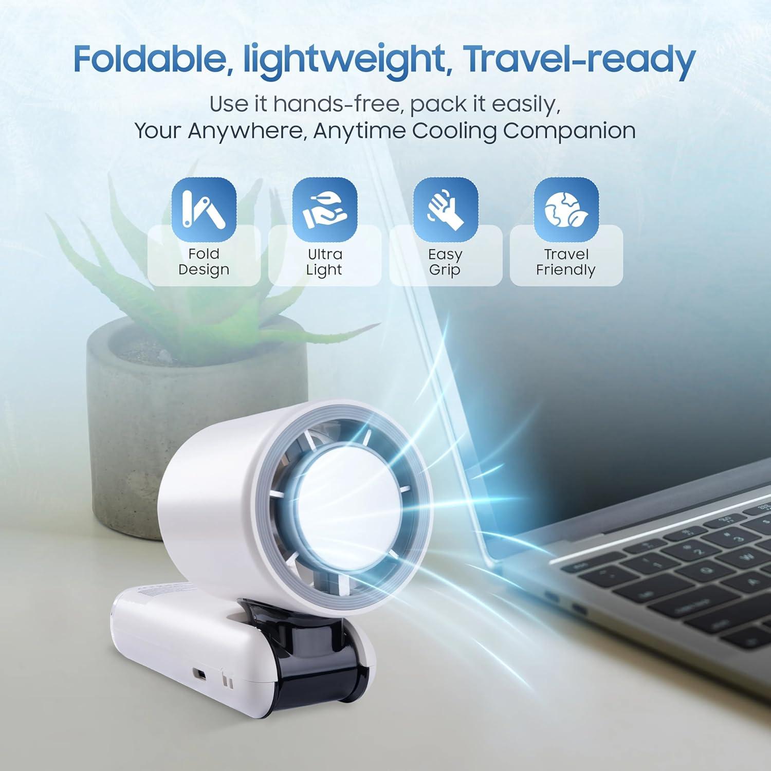 Ventilador de Mano GlaciAir GLCR01 Mini Recargable 15000RPM