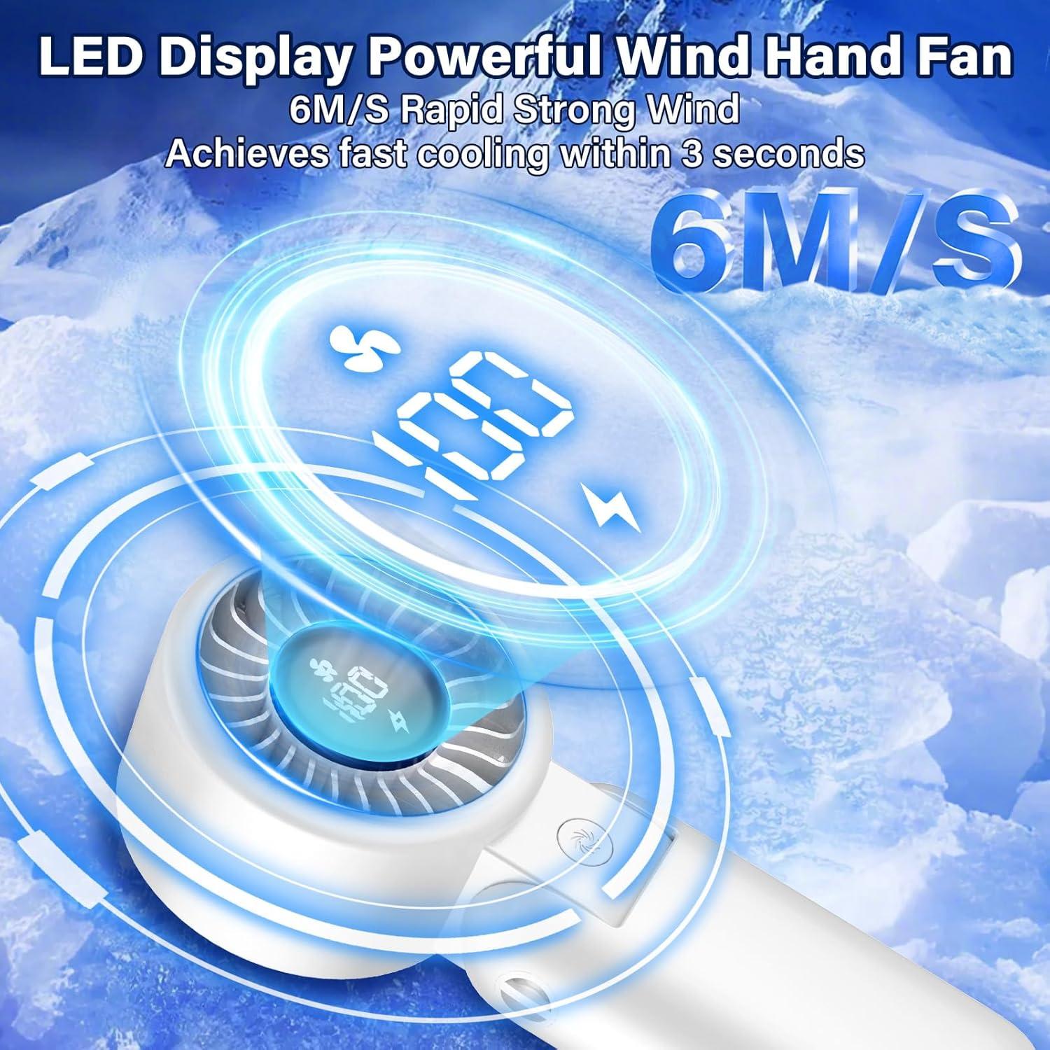 Ventilador de Mano AUIIAH F2605 Recargable 5 Velocidades