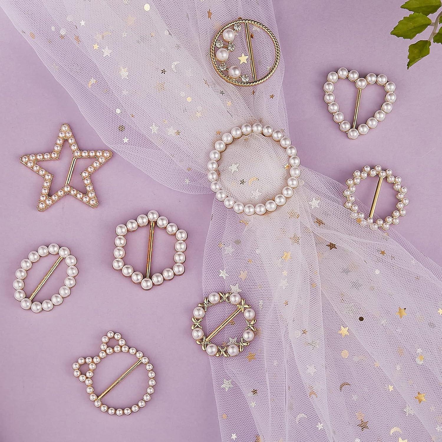 Hebillas de Aleación BEEFLYING 9 Pcs con Rhinestones Dorado Claro