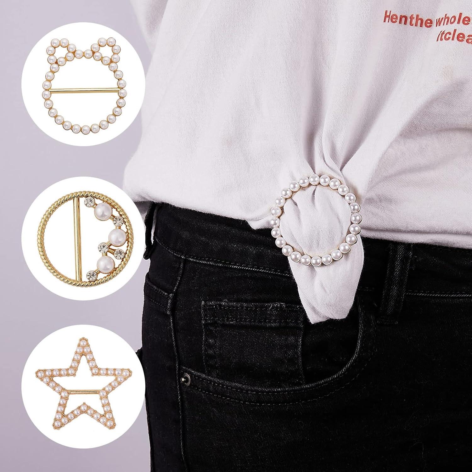 Hebillas de Aleación BEEFLYING 9 Pcs con Rhinestones Dorado Claro