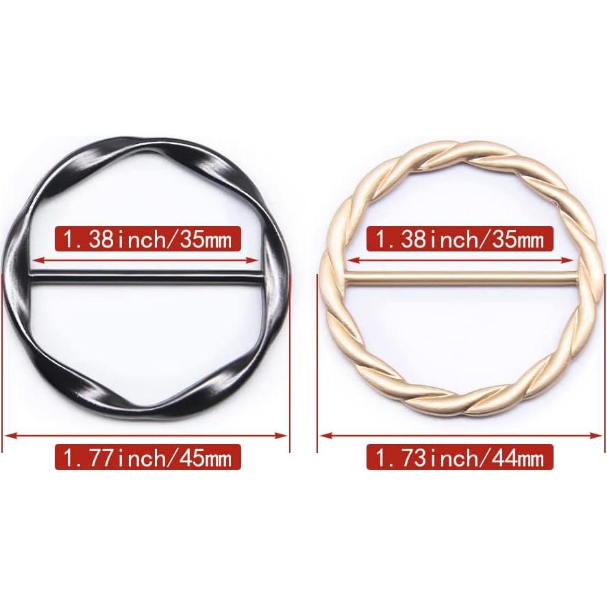 Clip Anillo Bufanda Seda SEMINI 35mm Color 5 - 8 Piezas