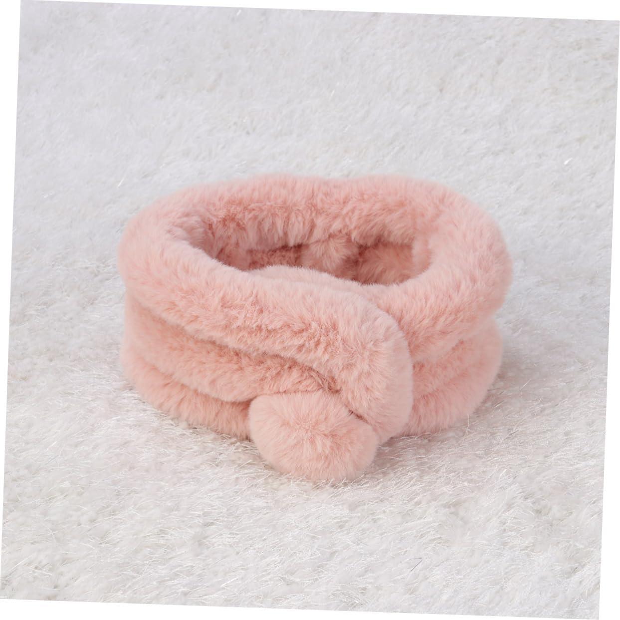 Bufanda de piel sintética rosa para mujer - Cálida y suave