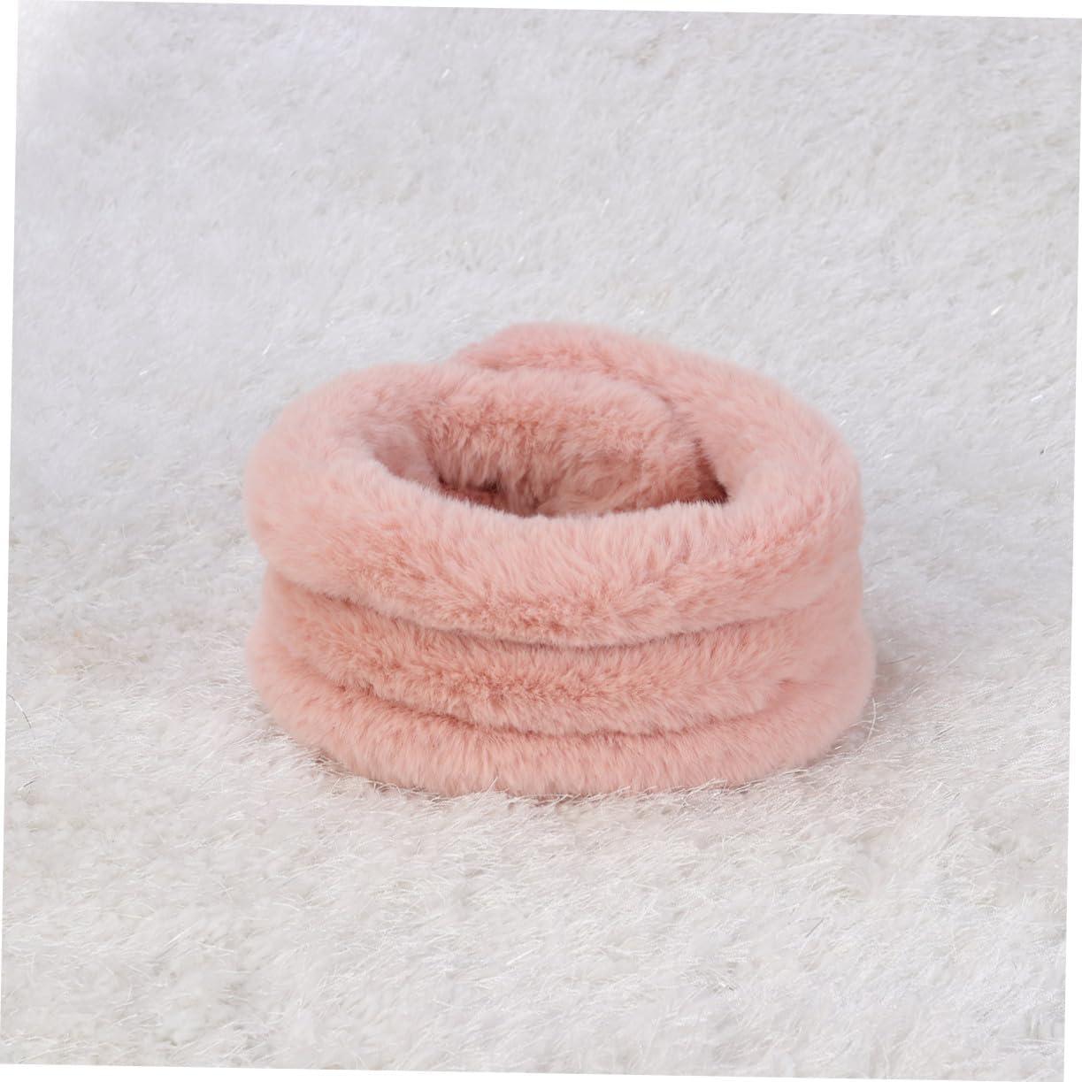 Bufanda de piel sintética rosa para mujer - Cálida y suave