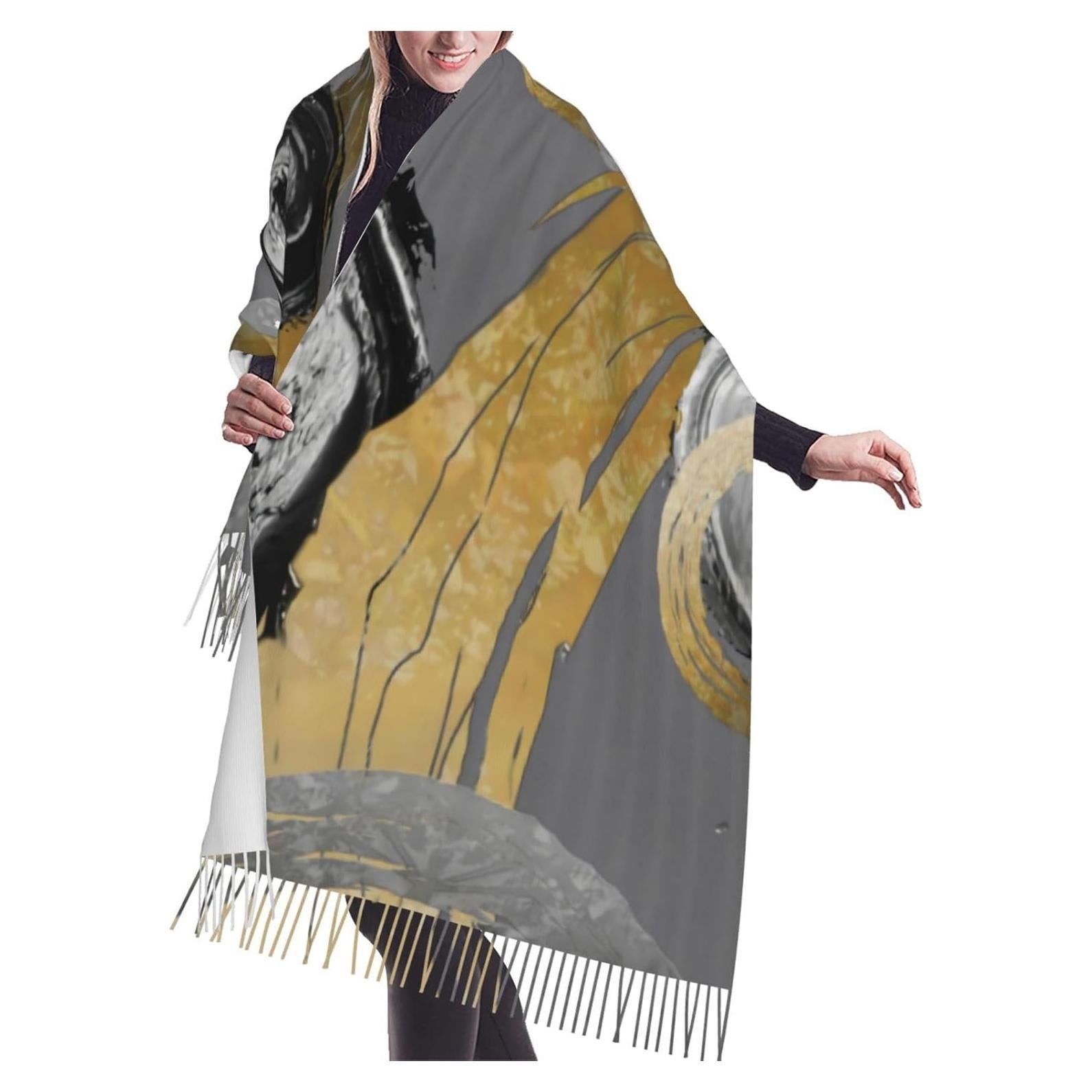 Bufanda de invierno Zorro de Nueve Colas 183x30 cm Imitación Cachemira