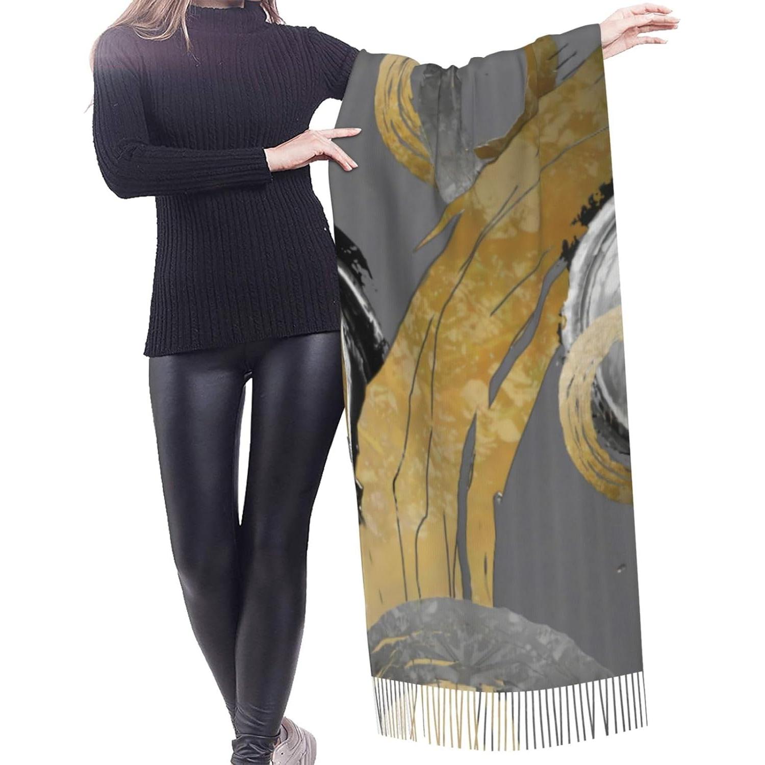 Bufanda de invierno Zorro de Nueve Colas 183x30 cm Imitación Cachemira