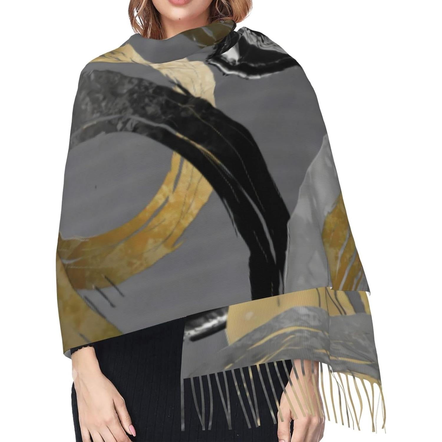 Bufanda de invierno Zorro de Nueve Colas 183x30 cm Imitación Cachemira