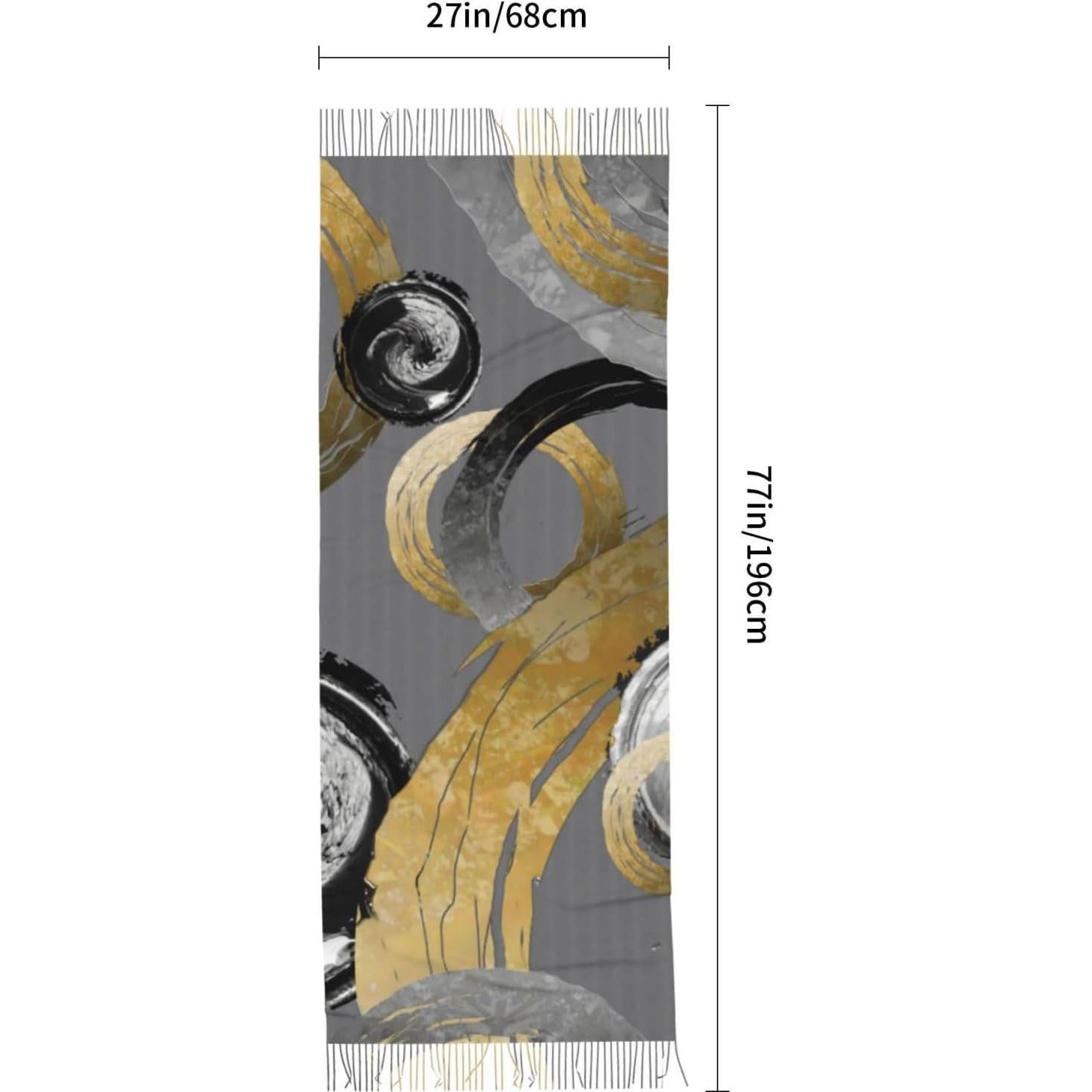 Bufanda de invierno Zorro de Nueve Colas 183x30 cm Imitación Cachemira