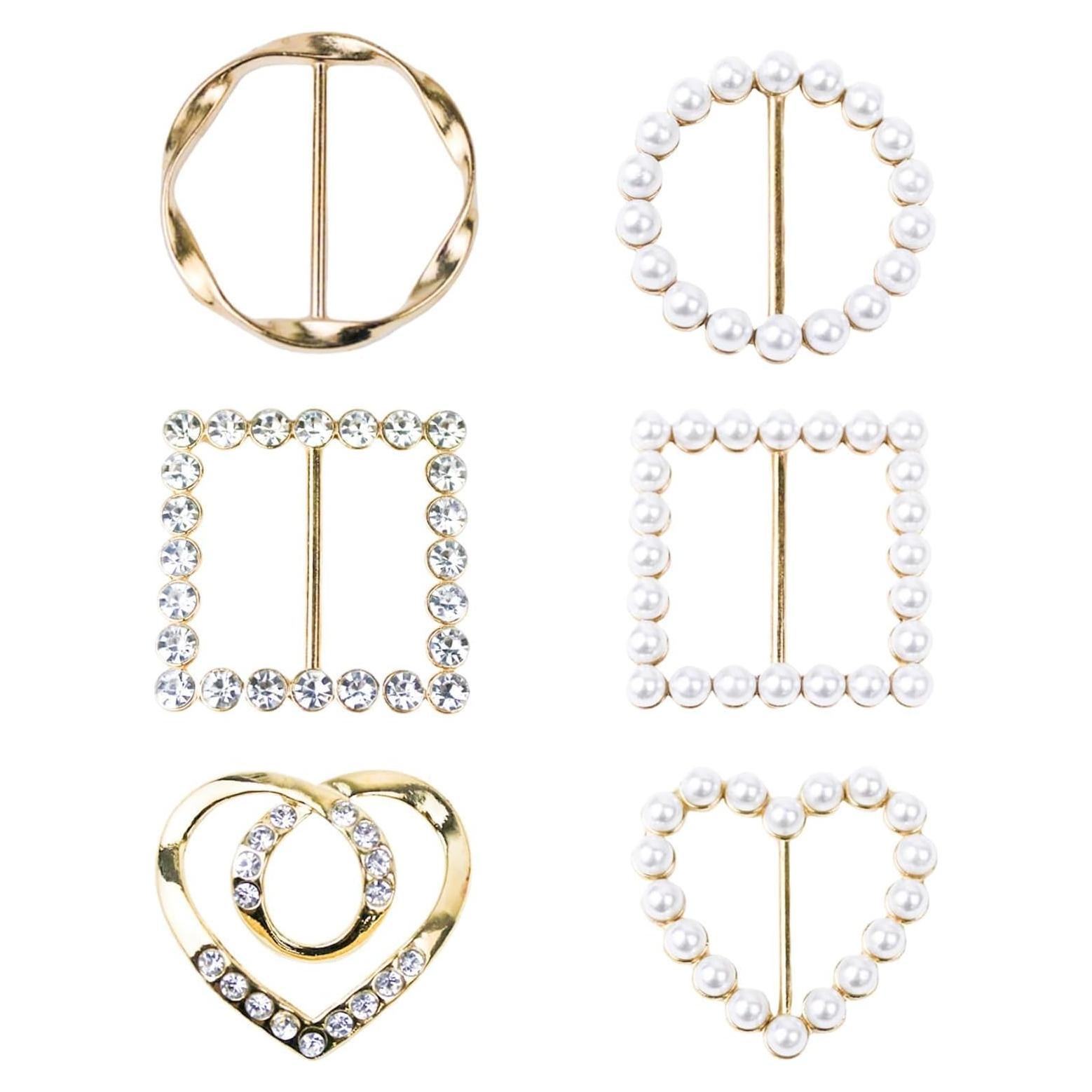 Clip de Anillo de Bufanda 6PCS Naturahand - Clips de Metal para Ropa de Mujeres